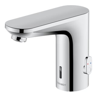 Duravit Infrarot-Waschtischarmatur Sensor 1 Batt., Ausl. 122mm, Temp.-Reg., chrom