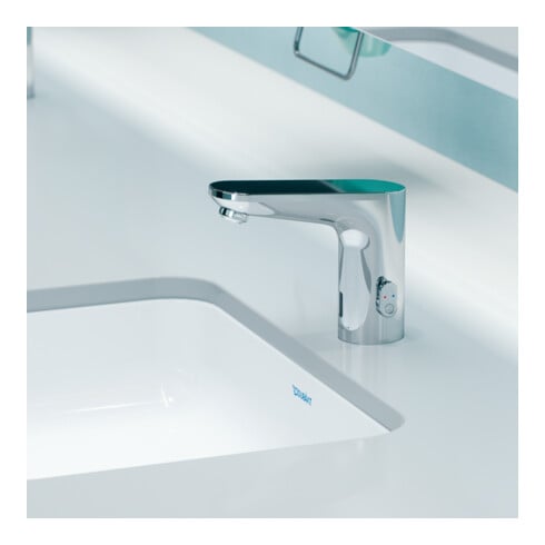 Duravit Infrarot-Waschtischarmatur Sensor 1 Batt., Ausl. 122mm, Temp.-Reg., chrom