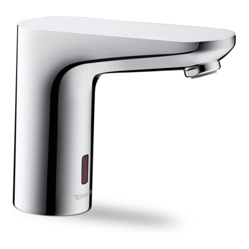 Duravit Infrarot-Waschtischarmatur Sensor 1 Batterie, Ausladung 122mm, chrom