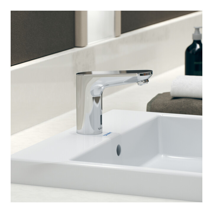 Duravit Infrarot-Waschtischarmatur Sensor 1 Netzt, A 122mm, Wassertemp. vor., chr