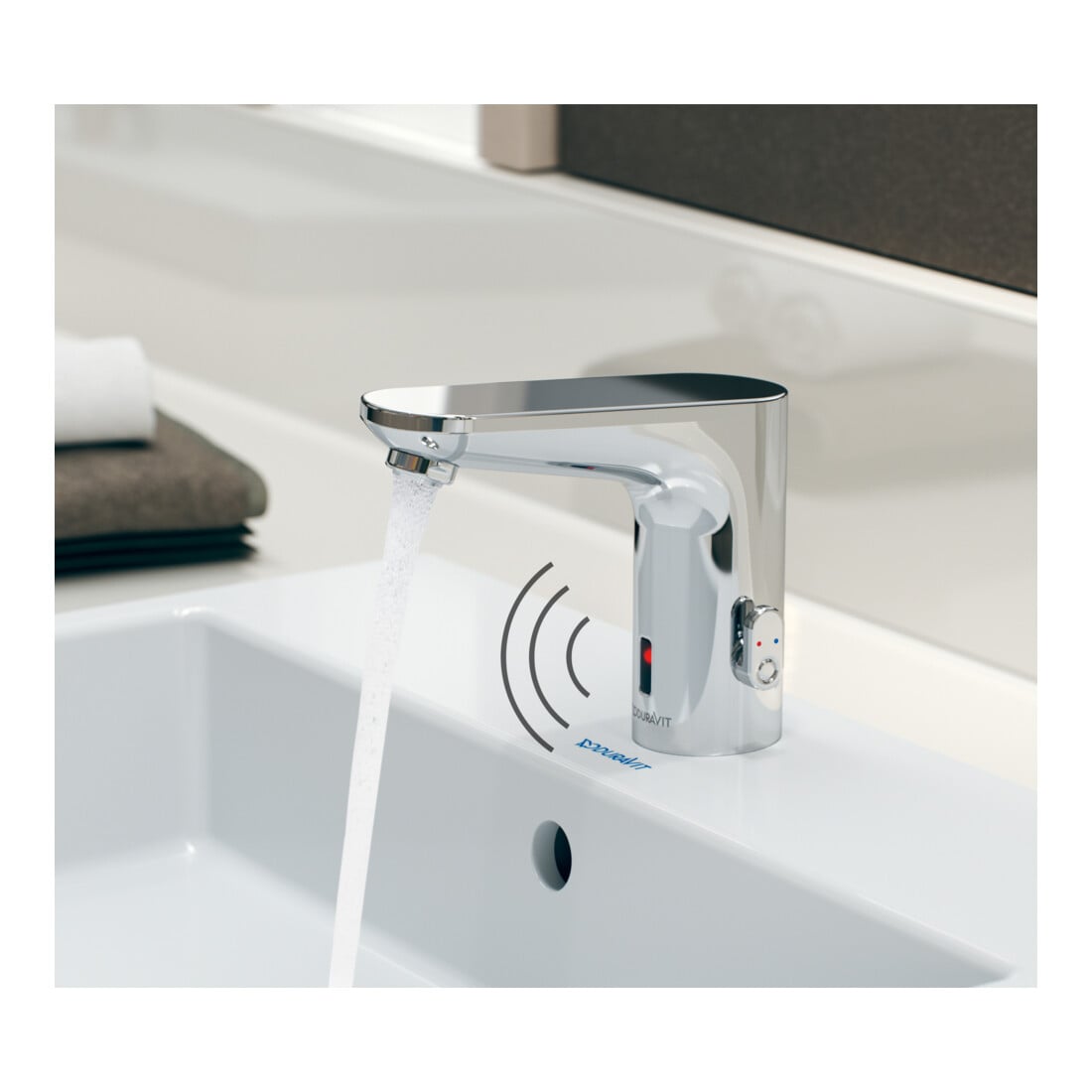 Duravit Infrarot-Waschtischarmatur Sensor 1 Netzt, Ausl. 122mm, Temp.-Reg., chr