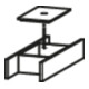 Duravit Inneneinteilung 11,5x32cm, f WT-Unterbauten, sw