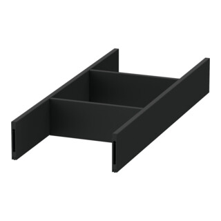 Duravit Inneneinteilung Qatego Alu, Diamantschwarz, 10,5x37,1x5,5cm