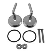 Duravit Jeu de charnières pour abattant d'urinoir sans frein de chute, acier inoxydable