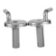 Duravit Jeu de charnières pour siège sans abaissement automatique, acier inoxydable-1