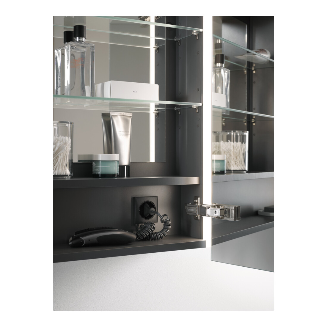 Duravit Ketho.2 Armoire miroir LED, blanc, 100x15,7x70 cm, avec éclairage lavabo