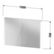 Duravit Ketho.2 Armoire miroir LED, blanc, 100x15,7x70 cm, avec éclairage lavabo