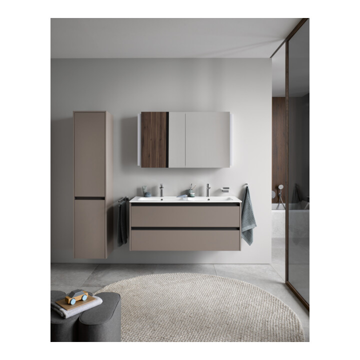 Duravit Ketho.2 Armoire miroir LED, blanc, 120x15,7x70 cm, avec éclairage lavabo