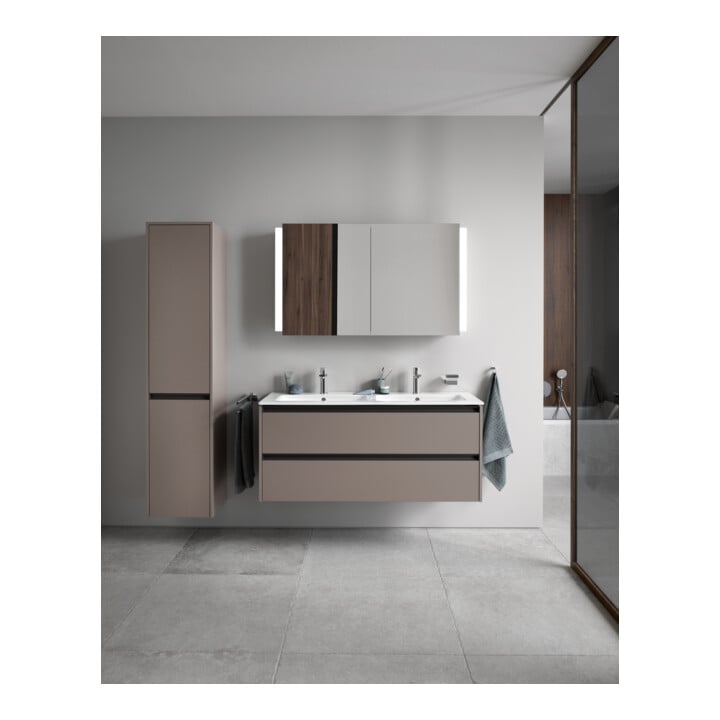 Duravit Ketho.2 Armoire miroir LED, blanc, 120x15,7x70 cm, avec éclairage lavabo