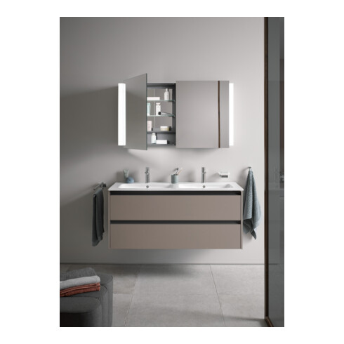 Duravit Ketho.2 Armoire miroir LED, blanc, 120x15,7x70 cm, avec éclairage lavabo
