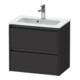 Duravit Ketho.2 Compact Meuble sous lavabo 61x39 cm, graphite mat, 2 tiroirs, suspendu-1