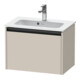 Duravit Ketho.2 Compact Meuble sous-lavabo 61x39cm, taupe mat, 1 tiroir, suspendu-1