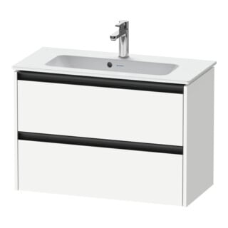 Duravit Ketho.2 Compact meuble sous-lavabo 81x39 cm, blanc mat, 2 tiroirs, suspendu