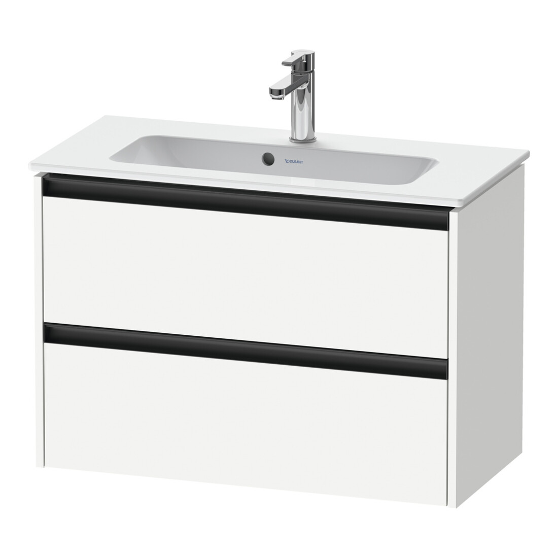 Duravit Ketho.2 Compact meuble sous-lavabo 81x39 cm, blanc mat, 2 tiroirs, suspendu