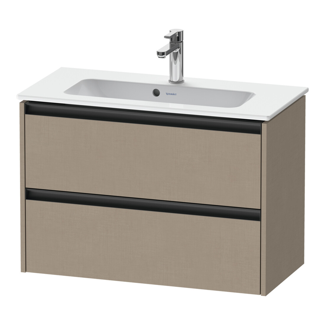 Duravit Ketho.2 Compact Meuble sous-lavabo 81x39 cm, gris, 2 tiroirs, suspendu