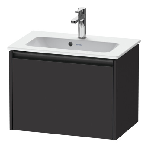 Duravit Ketho.2 Compact meuble sous-vasque 61x39 cm, graphite mat, 1 tiroir, suspendu