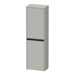Duravit Ketho.2 Demi-colonne 40x24x132 cm, 2 portes, raccord gauche, béton gris