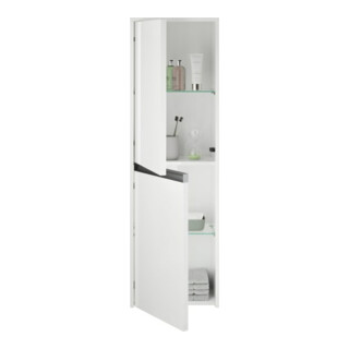 Duravit Ketho.2 Demi-colonne 40x24x132 cm, 2 portes, raccord gauche, blanc mat