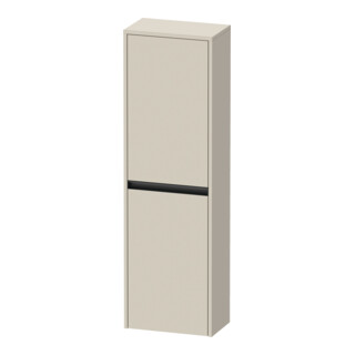 Duravit Ketho.2 Demi-colonne 40x24x132 cm, 2 portes, raccord gauche, taupe mat
