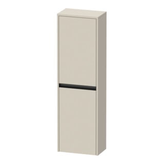 Duravit Ketho.2 Demi-colonne 40x24x132 cm, 2 portes, taupe mat, raccord à droite