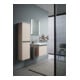 Duravit Ketho.2 Demi-colonne 40x24x132 cm, 2 portes, taupe mat, raccord à droite