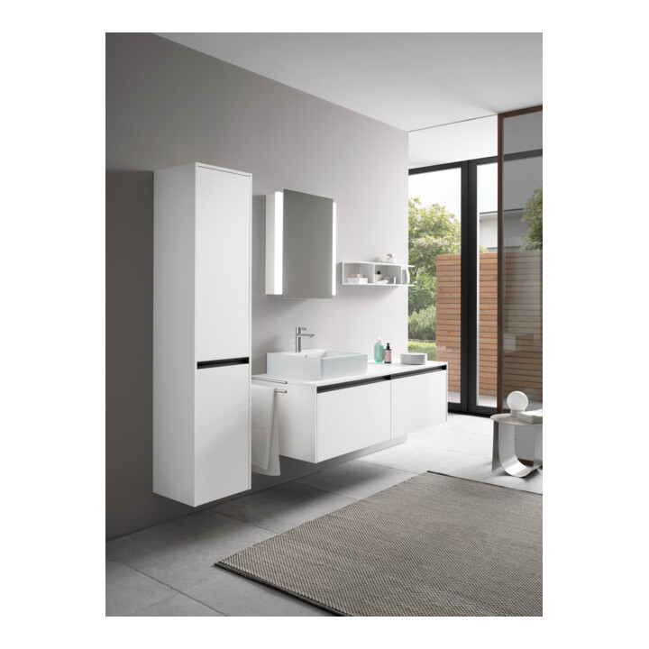 Duravit Ketho.2 Étagère 80x15x17 cm, droite, 3 compartiments, blanc mat