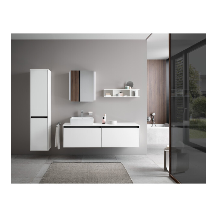 Duravit Ketho.2 Étagère 80x15x17 cm, droite, 3 compartiments, blanc mat