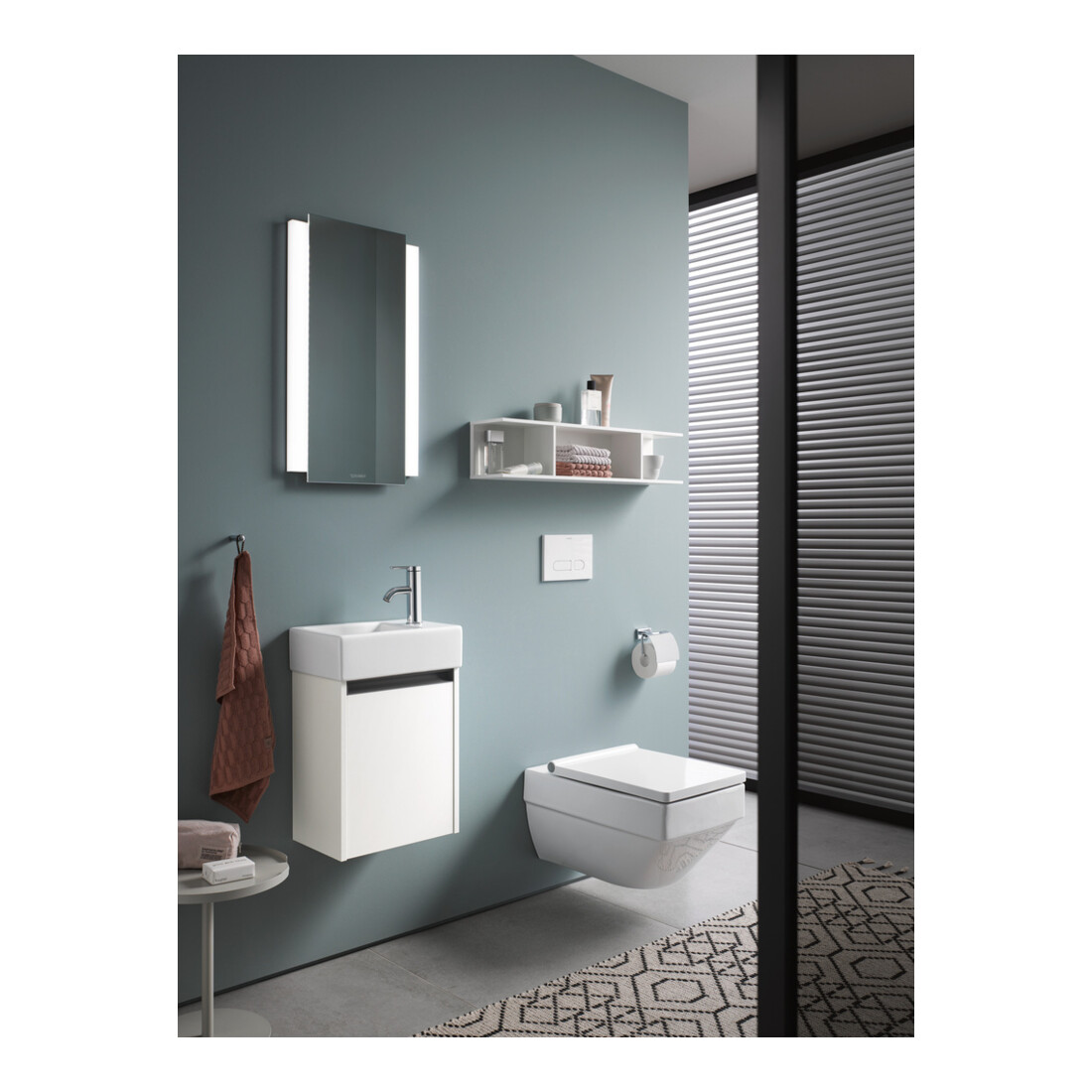 Duravit Ketho.2 Étagère 80x15x17 cm, droite, 3 compartiments, blanc mat