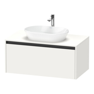 Duravit Ketho.2 Meuble sous lavabo 100x55 cm, blanc mat, 1 découpe, suspendu