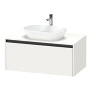 Duravit Ketho.2 Meuble sous lavabo 100x55 cm, blanc mat, 1 découpe, suspendu