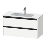 Duravit Ketho.2 Meuble sous lavabo 101x48 cm, blanc mat, 2 tiroirs, suspendu