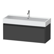 Duravit Ketho.2 Meuble sous lavabo 118,4x46 cm, graphite mat, 1 tiroir, suspendu
