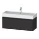Duravit Ketho.2 Meuble sous-lavabo 118,4x46 cm, graphite mat, 1 tiroir, suspendu-1