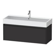 Duravit Ketho.2 Meuble sous-lavabo 118,4x46 cm, graphite mat, 1 tiroir, suspendu