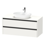 Duravit Ketho.2 Meuble sous lavabo 120x55 cm, blanc mat, 1 découpe, suspendu