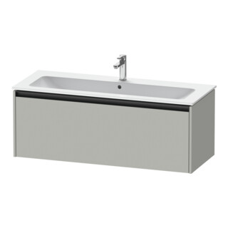Duravit Ketho.2 Meuble sous lavabo 121x48 cm, béton gris, 1 tiroir, suspendu