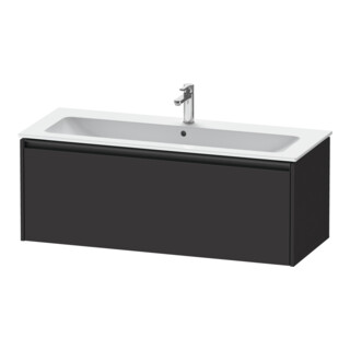 Duravit Ketho.2 Meuble sous lavabo 121x48 cm, graphite mat, 1 tiroir, suspendu
