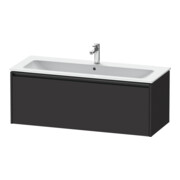 Duravit Ketho.2 Meuble sous lavabo 121x48 cm, graphite mat, 1 tiroir, suspendu