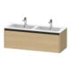 Duravit Ketho.2 Meuble sous lavabo 128x48x44 cm, 1 tiroir, suspendu, chêne naturel-1
