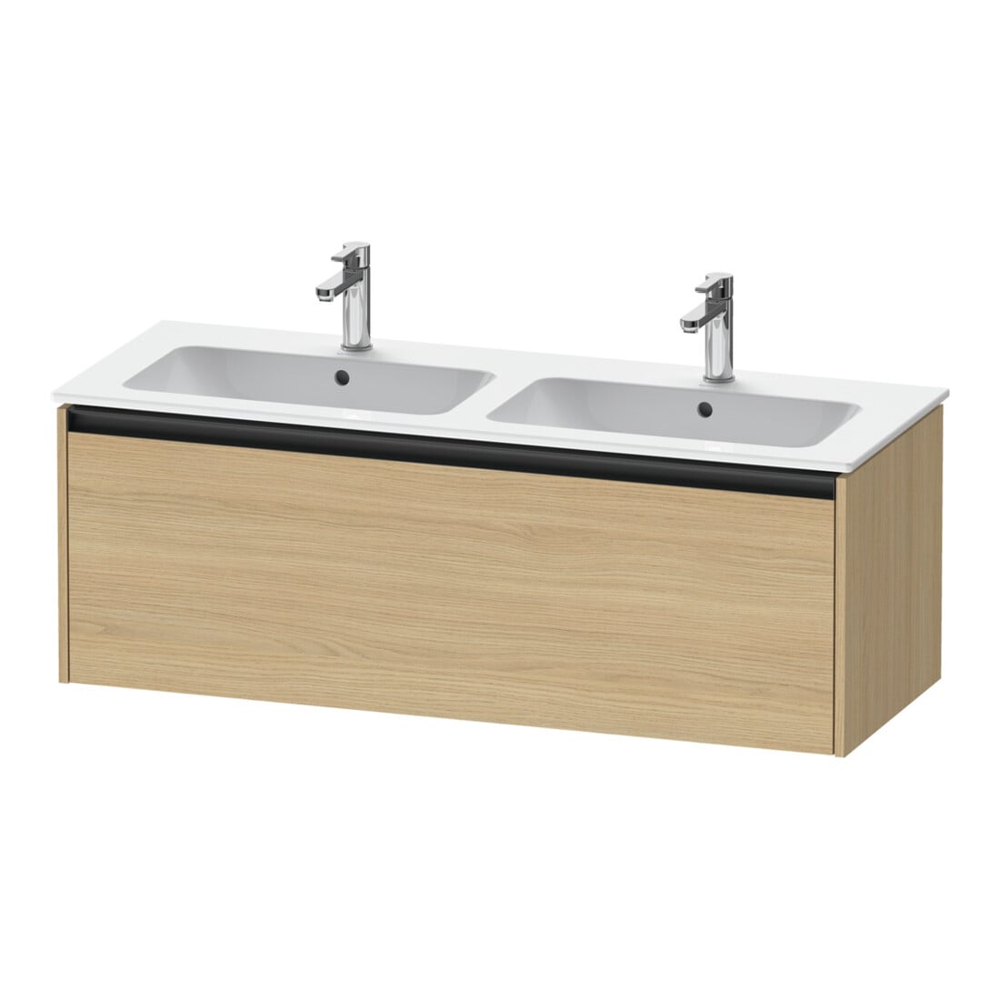 Duravit Ketho.2 Meuble sous lavabo 128x48x44 cm, 1 tiroir, suspendu, chêne naturel