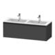 Duravit Ketho.2 Meuble sous-lavabo 128x48x44 cm, 1 tiroir, suspendu, graphite mat-1