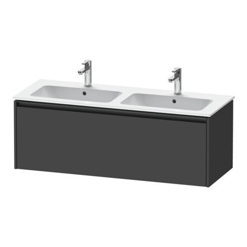 Duravit Ketho.2 Meuble sous-lavabo 128x48x44 cm, 1 tiroir, suspendu, graphite mat