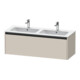 Duravit Ketho.2 Meuble sous lavabo 128x48x44 cm, 1 tiroir, suspendu, taupe mat-1