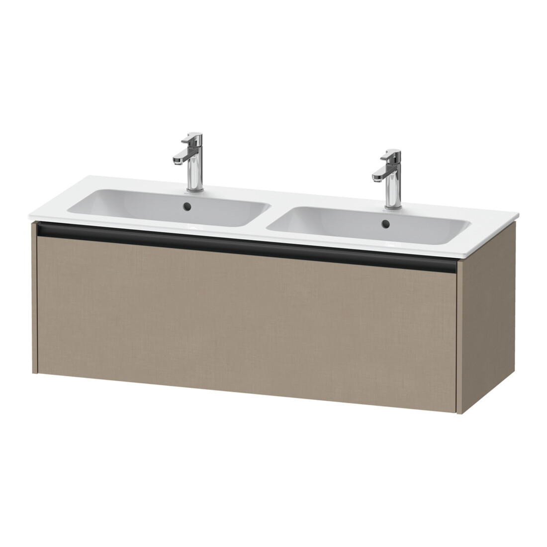 Duravit Ketho.2 meuble sous-lavabo 128x48x44cm, 1 tiroir, suspendu, lin