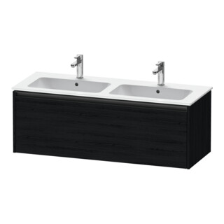 Duravit Ketho.2 Meuble sous lavabo 128x48x44cm, 1 tiroir, suspendu, noir œuf