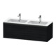 Duravit Ketho.2 Meuble sous lavabo 128x48x44cm, 1 tiroir, suspendu, noir œuf-1