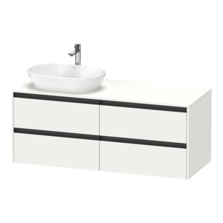 Duravit Ketho.2 Meuble sous lavabo 140x55 cm, L P, blanc mat, 4 tiroirs, suspendu