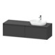 Duravit Ketho.2 Meuble sous lavabo 160x55 cm, droite, graphite mat, 2 tiroirs, suspendu-1