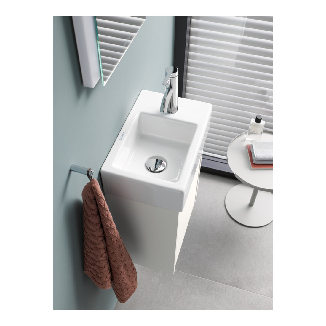 Duravit Ketho.2 Meuble sous lavabo 36,4x23,8 cm, L, blanc mat, 1 porte, suspendu