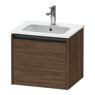 Duravit Ketho.2 Meuble sous lavabo 51x42x44 cm, 1 tiroir, suspendu, noyer foncé